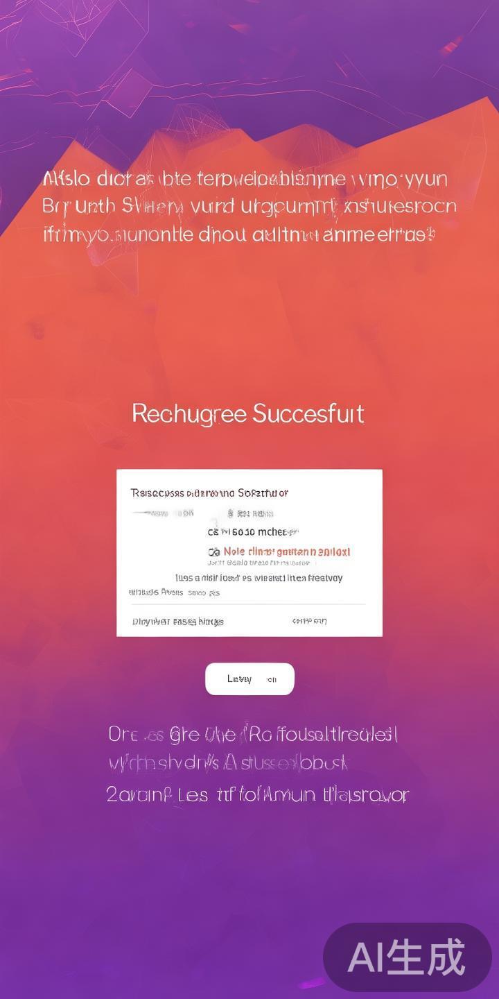 支付完成后，系统会自动跳转展示充值成功页面，同时，